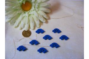 Kinderknpfe Auto blau